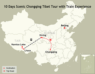 10 Days Scenic Chongqing Tibet Tour with Train Experience