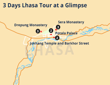 3 Days Lhasa Tour at a Glimpse