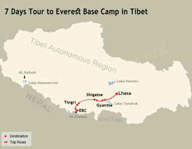 7 Days Tour to Everest Base Camp in Tibet