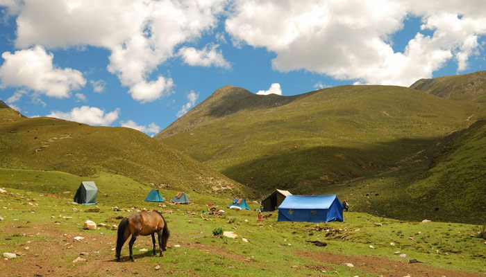 During the Ganden to Samye trek, you need to camp in remote areas