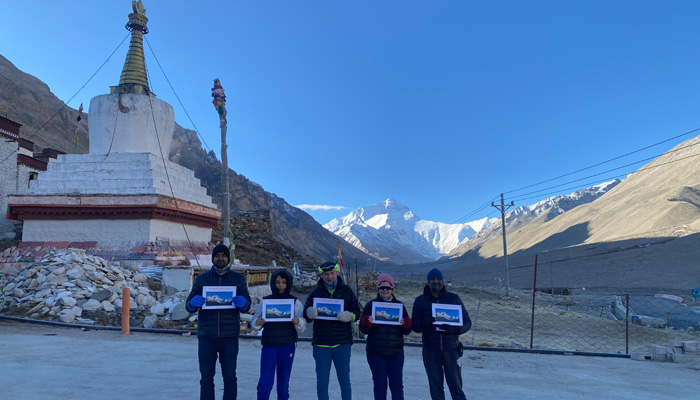 Enjoy Mount Everest view at Rongbuk Monastery
