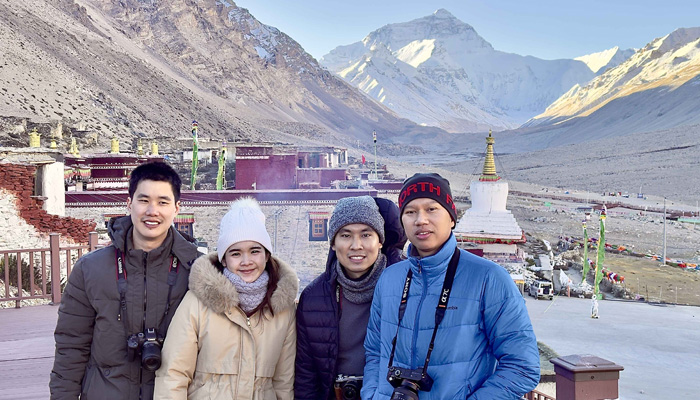 Our guests at Rongbuk Monastery