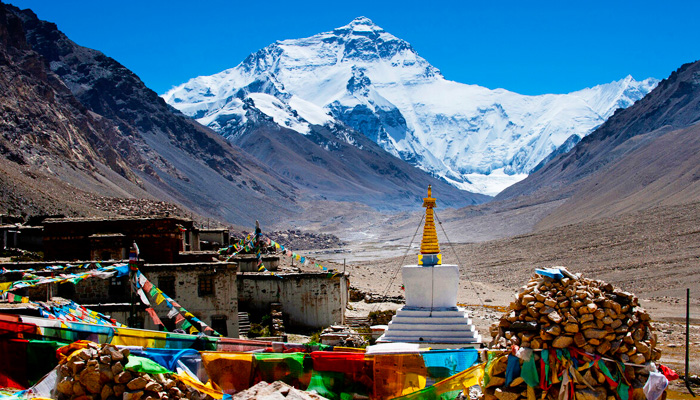 Take a Everest photo at Rongbuk Monastery