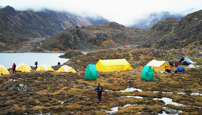 The Orchid Valley is a campsite in the Gama Valley