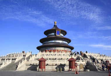Temple of Heaven is the place where the emperors worshipped the heaven for good harvests.
