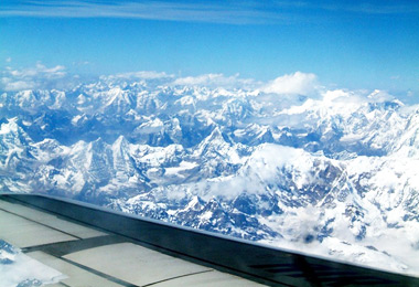 Flying over Himalaya, which one is Everest?