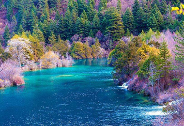 Jiuzhaigou Valley is famous for its diverse natural beauty