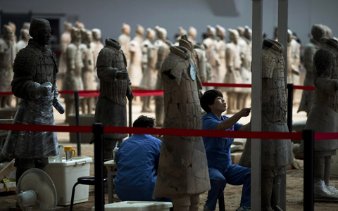 Repair work for Terracotta Warriors and Horses