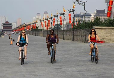 You can cycle on the Ancient Great Wall.
