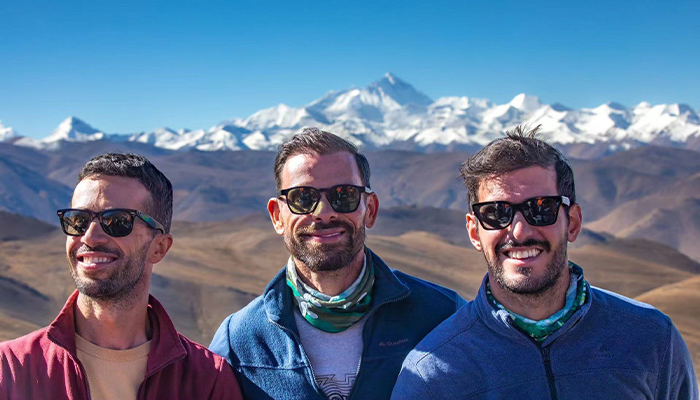 Clear views of the Himalayas