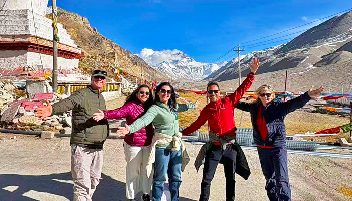 enjoy the summit view of Mount Everest at Rongbuk Monastery