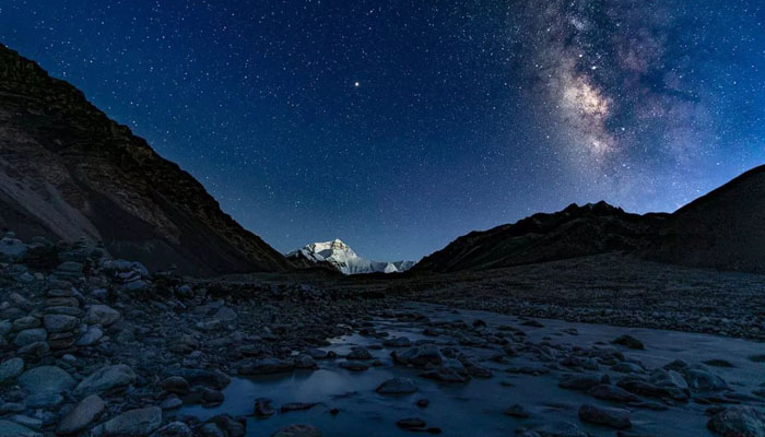 Tibet Everest Base Camp Night View