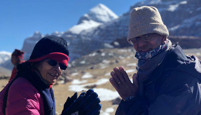 Indian Pilgrims make a pilgrimage to Mount Kailash