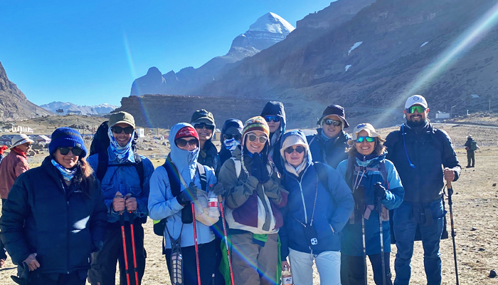 Pilgrims on the Mount Kailash Kora in western Tibet