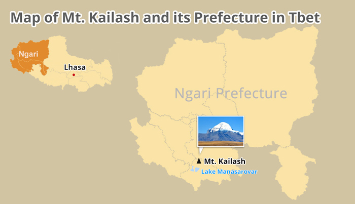 Location Map of Mount Kailash