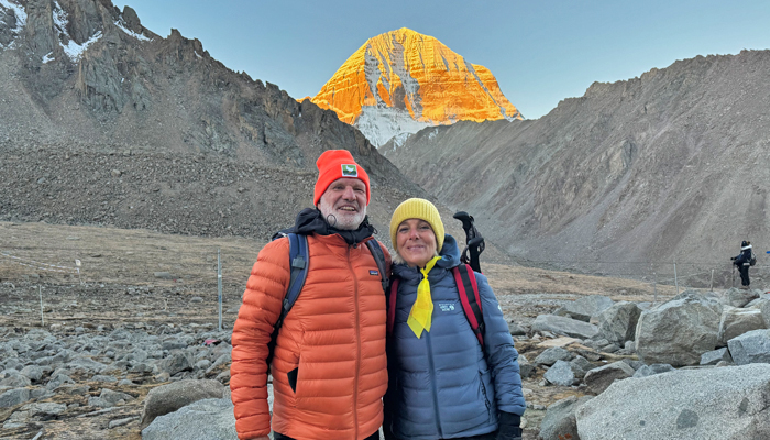 Sunset over the north face of Mount Kailash