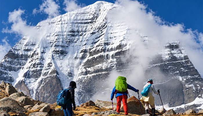 Trekking Beneath Mount Kailash's North Face