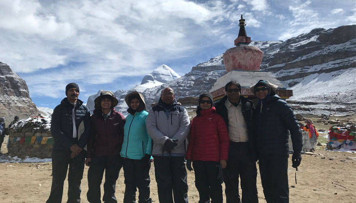 Trekking around the Mount Kailash in the spring