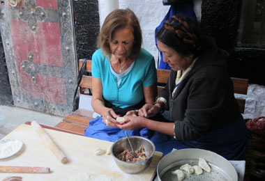 You may have a chance to learn how to make Tibetan dumplings in a local family.