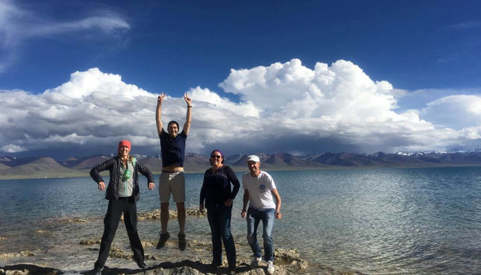 Lake Namtso is one of he three holy lakes in Tibet