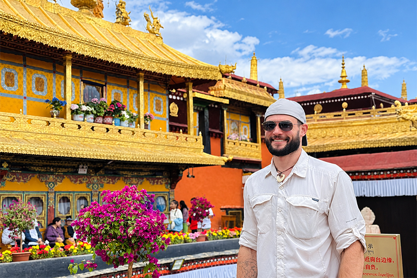 Tourist at Jokhang Temple in Lhasa