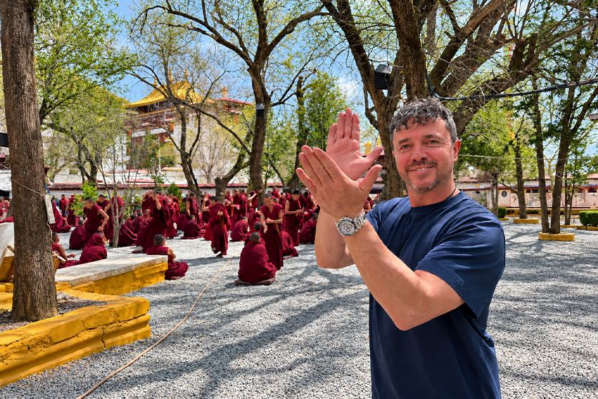 Watching Monk Debates at Sera Monastery