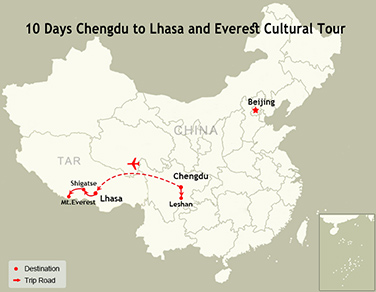 10 Days Chengdu to Lhasa and Everest Cultural Tour