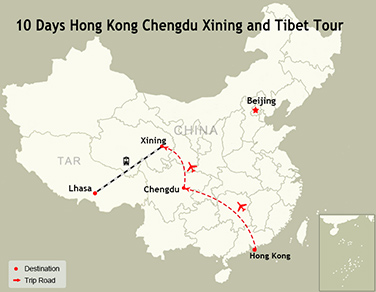 10 Days Hong Kong Chengdu Xining and Tibet Tour