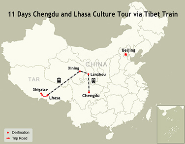 11 Days Chengdu and Lhasa Culture Tour via Tibet Train