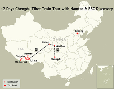 12 Days Chengdu Tibet Train Tour with Namtso and EBC Discovery