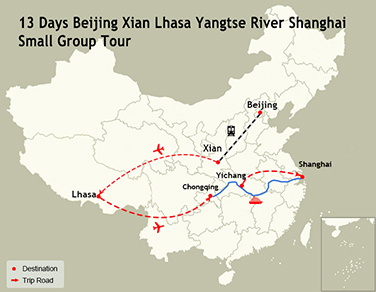 13 Days Beijing Xian Lhasa Yangtse River Shanghai Tour