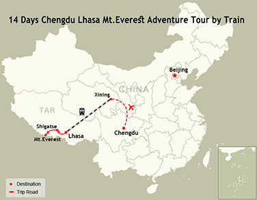 14 Days Chengdu Lhasa Mt.Everest Adventure Tour by Train