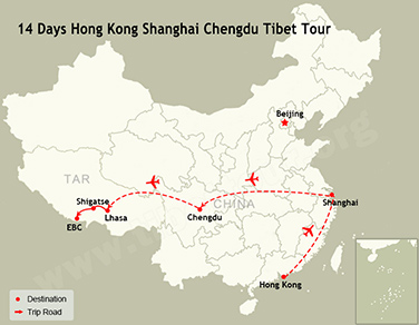14 Days Hong Kong Shanghai Chengdu Tibet Tour