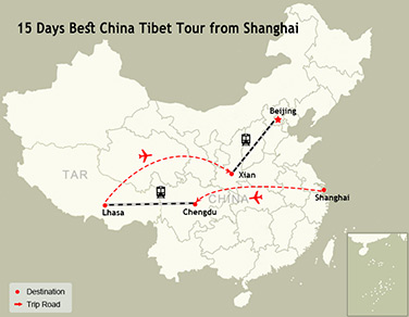 15 Days Best China Tibet Tour from Shanghai
