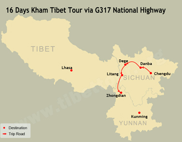 16 Days Kham Tibet Tour via G317 National Highway