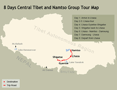 8 Days Central Tibet and Namtso Small Group Tour