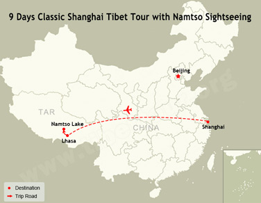 9 Days Classic Shanghai Tibet Tour with Namtso Sightseeing