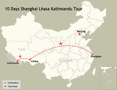 10 Days Shanghai Lhasa Kathmandu Tour
