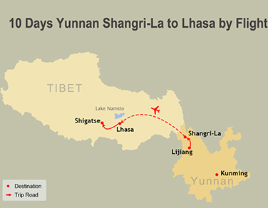 10 Days Yunnan Shangri-La to Lhasa by Flight