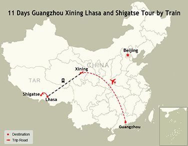 11 Days Guangzhou, Xining and Lhasa and Shigatse Tour by Train