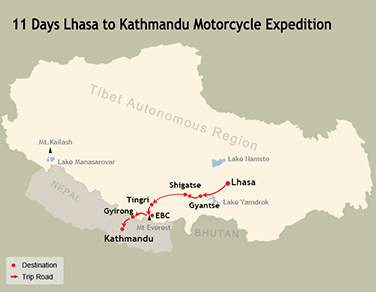 11 Days Lhasa to Kathmandu Motorcycle Expedition