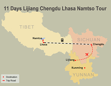 11 Days Lijiang Chengdu and Lhasa Namtso Tour