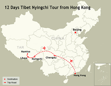 12 Days Tibet Nyingchi Tour from Hong Kong