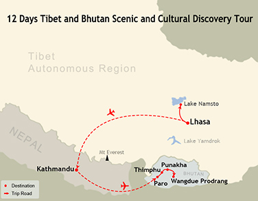 12 Days Tibet and Bhutan Scenic and Cultural Discovery Tour