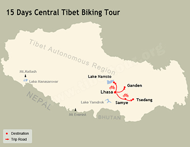 15 Days Central Tibet Biking Tour