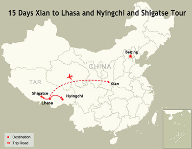 15 Days Xi’an to Lhasa and Nyingchi, Tsedang and Shigatse Tour