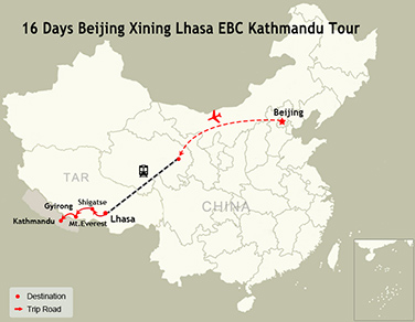 16 Days Beijing Xining Lhasa EBC Kathmandu Tour