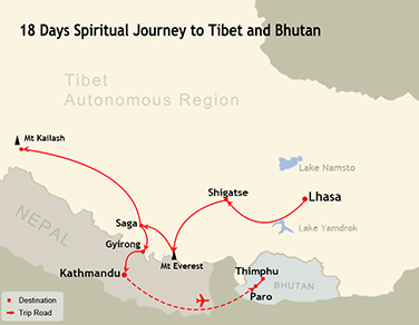 18 Days Spiritual Journey to Tibet and Bhutan