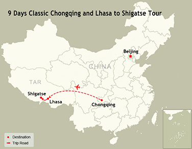 9 Days Classic Chongqing and Lhasa to Shigatse Tour