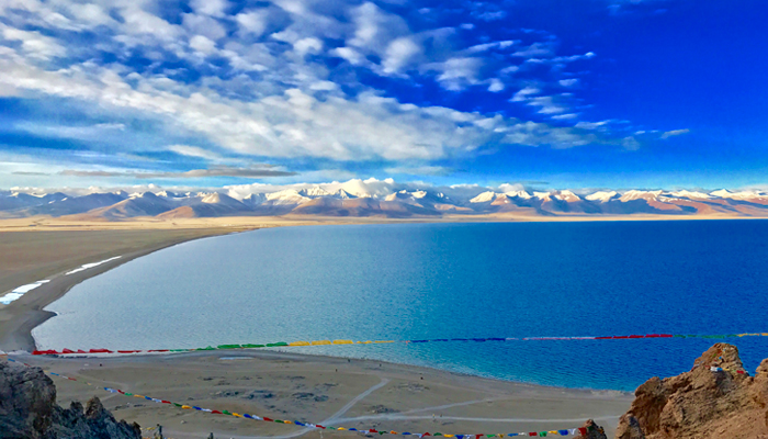 Namtso Lake with Nyainqentanglha Mountains